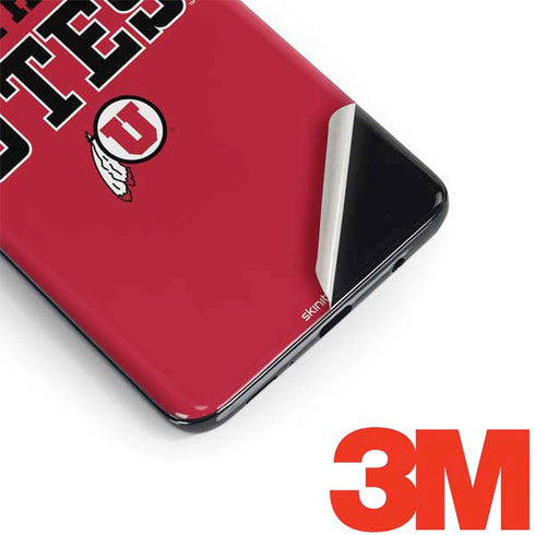 Utah Utes Text on Red Galaxy S9 Skin