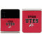 Utah Utes Text on Red Galaxy Z Flip3 5G Skin