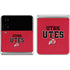 Utah Utes Text on Red Galaxy Z Flip4 5G Skin