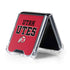 University of Utah Utes Text on Red Galaxy Z Flip5 5G Clear Case