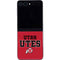 University of Utah Utes Text on Red Galaxy Z Flip5 5G Skin