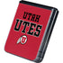 University of Utah Utes Text on Red Galaxy Z Flip5 5G Skin