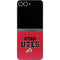 University of Utah Utes Text on Red Galaxy Z Flip6 Skin