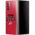 Utah Utes Text on Red Galaxy Z Fold2 5G Skin