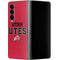 Utah Utes Text on Red Galaxy Z Fold4 5G Skin
