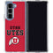 University of Utah Utes Text on Red Galaxy Z Fold5 5G Clear Case