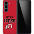 University of Utah Utes Text on Red Galaxy Z Fold5 5G Skin