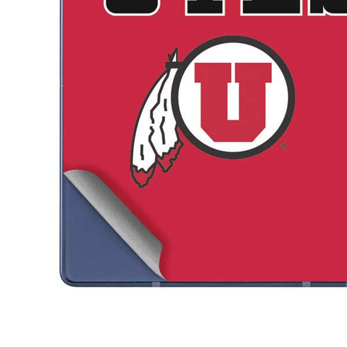 University of Utah Utes Text on Red Galaxy Z Fold6 Skin
