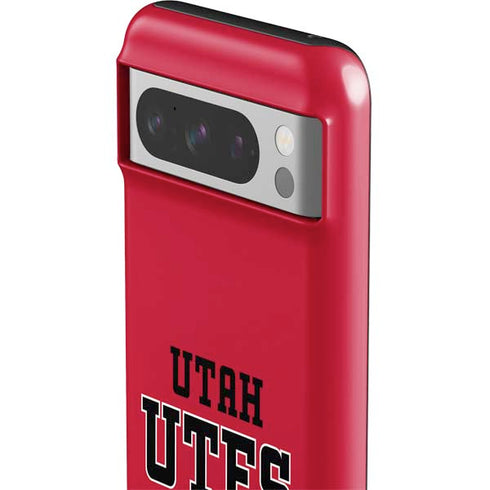 University of Utah Utes Text on Red Google Pixel 8 Pro Impact Case
