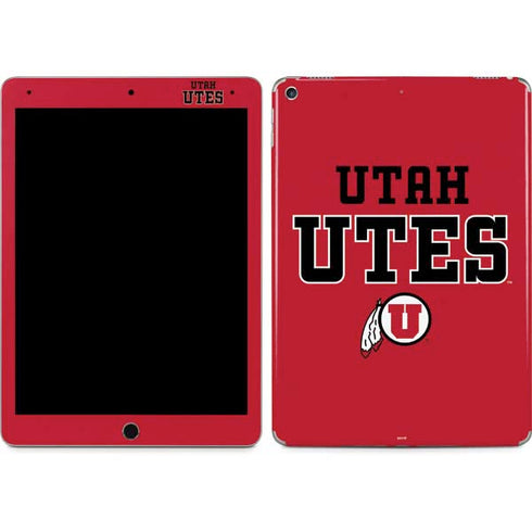 University of Utah Utes Text on Red iPad Skins