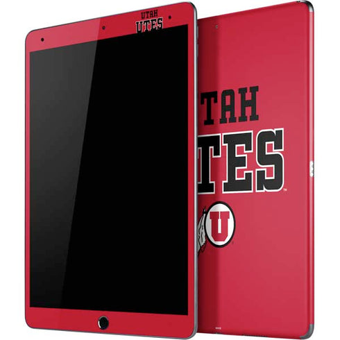 University of Utah Utes Text on Red iPad Skins