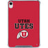 University of Utah Utes Text on Red iPad 11th Gen (2025) Clear Case