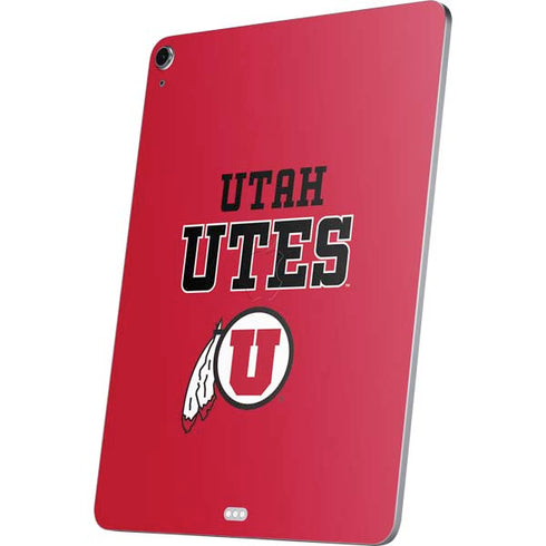 University of Utah Utes Text on Red Apple iPad Air Skin