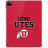 University of Utah Utes Text on Red iPad Pro 11in (2024) Clear Case