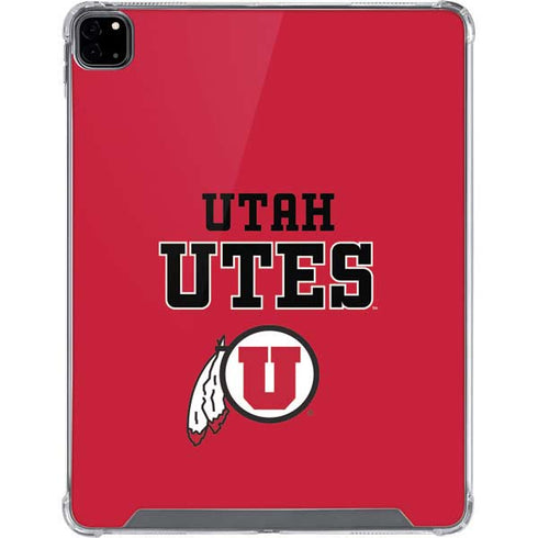 Utah Utes Text on Red iPad Pro 12.9in (2020) Clear Case