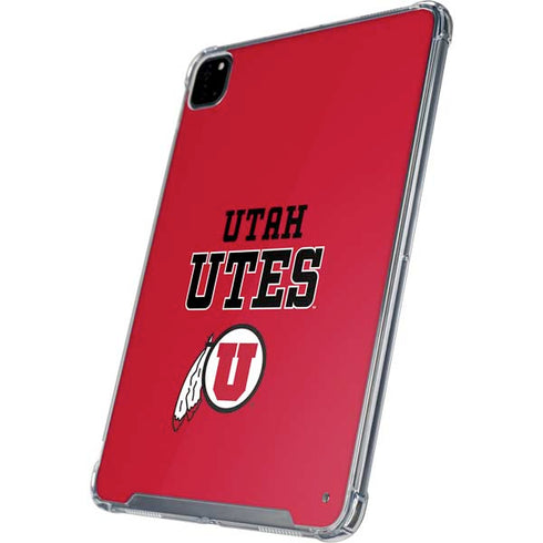 Utah Utes Text on Red iPad Pro 12.9in (2020) Clear Case