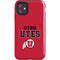 Utah Utes Text on Red iPhone 11 Impact Case