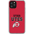 University of Utah Utes Text on Red iPhone 11 Pro Clear Case