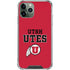 University of Utah Utes Text on Red iPhone 11 Pro Max Clear Case
