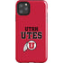 University of Utah Utes Text on Red iPhone Cases