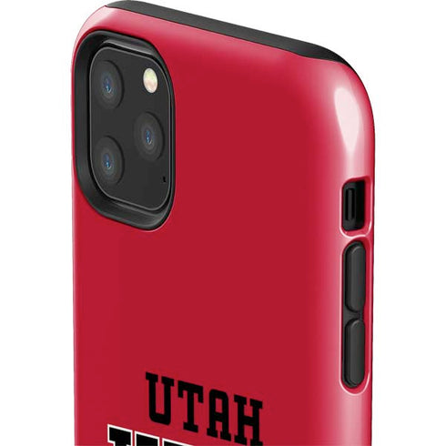 Utah Utes Text on Red iPhone 11 Pro Max Impact Case