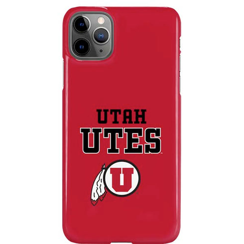 University of Utah Utes Text on Red iPhone Cases