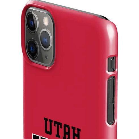 Utah Utes Text on Red iPhone 11 Pro Max Lite Case