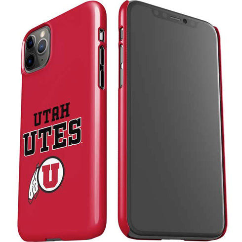 Utah Utes Text on Red iPhone 11 Pro Max Lite Case