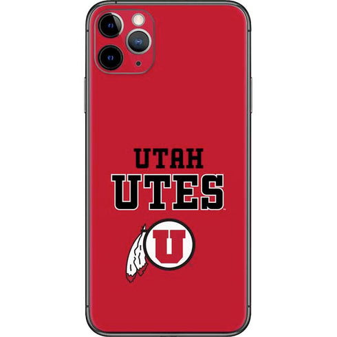Utah Utes Text on Red iPhone 11 Pro Max Skin