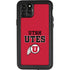 Utah Utes Text on Red iPhone 11 Pro Max Waterproof Case
