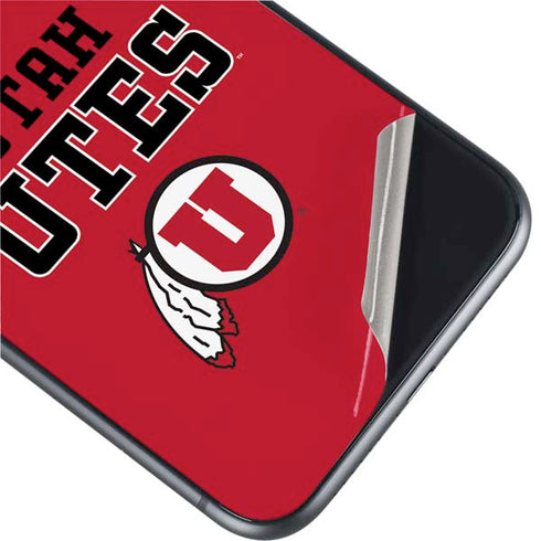 Utah Utes Text on Red iPhone 11 Skin