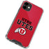 Utah Utes Text on Red iPhone 12 Clear Case