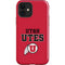 Utah Utes Text on Red iPhone 12 Impact Case