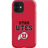 Utah Utes Text on Red iPhone 12 Impact Case