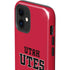 Utah Utes Text on Red iPhone 12 Impact Case