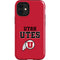 Utah Utes Text on Red iPhone 12 Mini Impact Case