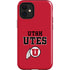 Utah Utes Text on Red iPhone 12 Mini Impact Case