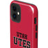 Utah Utes Text on Red iPhone 12 Mini Impact Case
