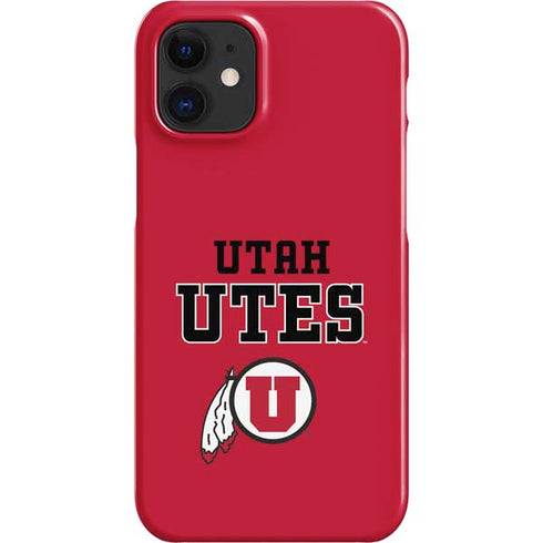 Utah Utes Text on Red iPhone 12 Mini Lite Case