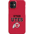 Utah Utes Text on Red iPhone 12 Mini Lite Case