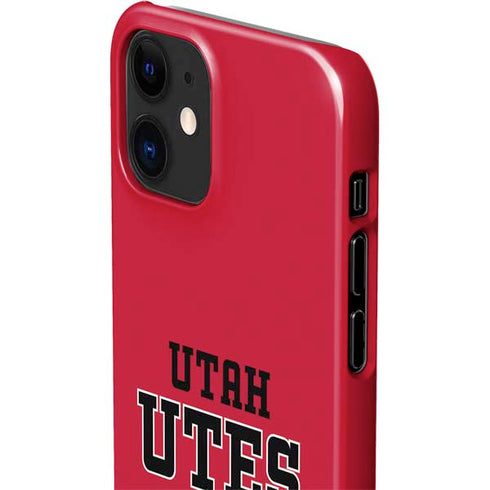 Utah Utes Text on Red iPhone 12 Mini Lite Case