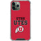Utah Utes Text on Red iPhone 12 Pro Clear Case