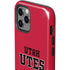 Utah Utes Text on Red iPhone 12 Pro Impact Case