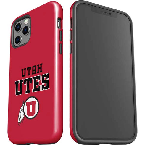 Utah Utes Text on Red iPhone 12 Pro Max Impact Case