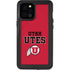 Utah Utes Text on Red iPhone 12 Pro Max Waterproof Case