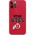 Utah Utes Text on Red iPhone 12 Pro Skin