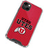 Utah Utes Text on Red iPhone 13 Mini Clear Case