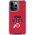Utah Utes Text on Red iPhone 13 Pro Clear Case