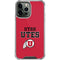 Utah Utes Text on Red iPhone 13 Pro Max Clear Case