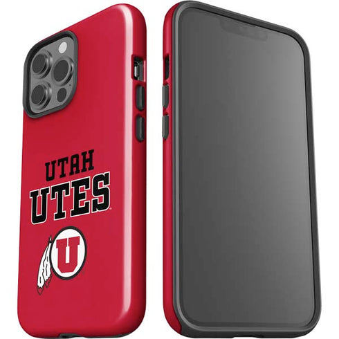 Utah Utes Text on Red iPhone 13 Pro Max Impact Case
